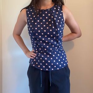Banana Republic navy blue peplum top